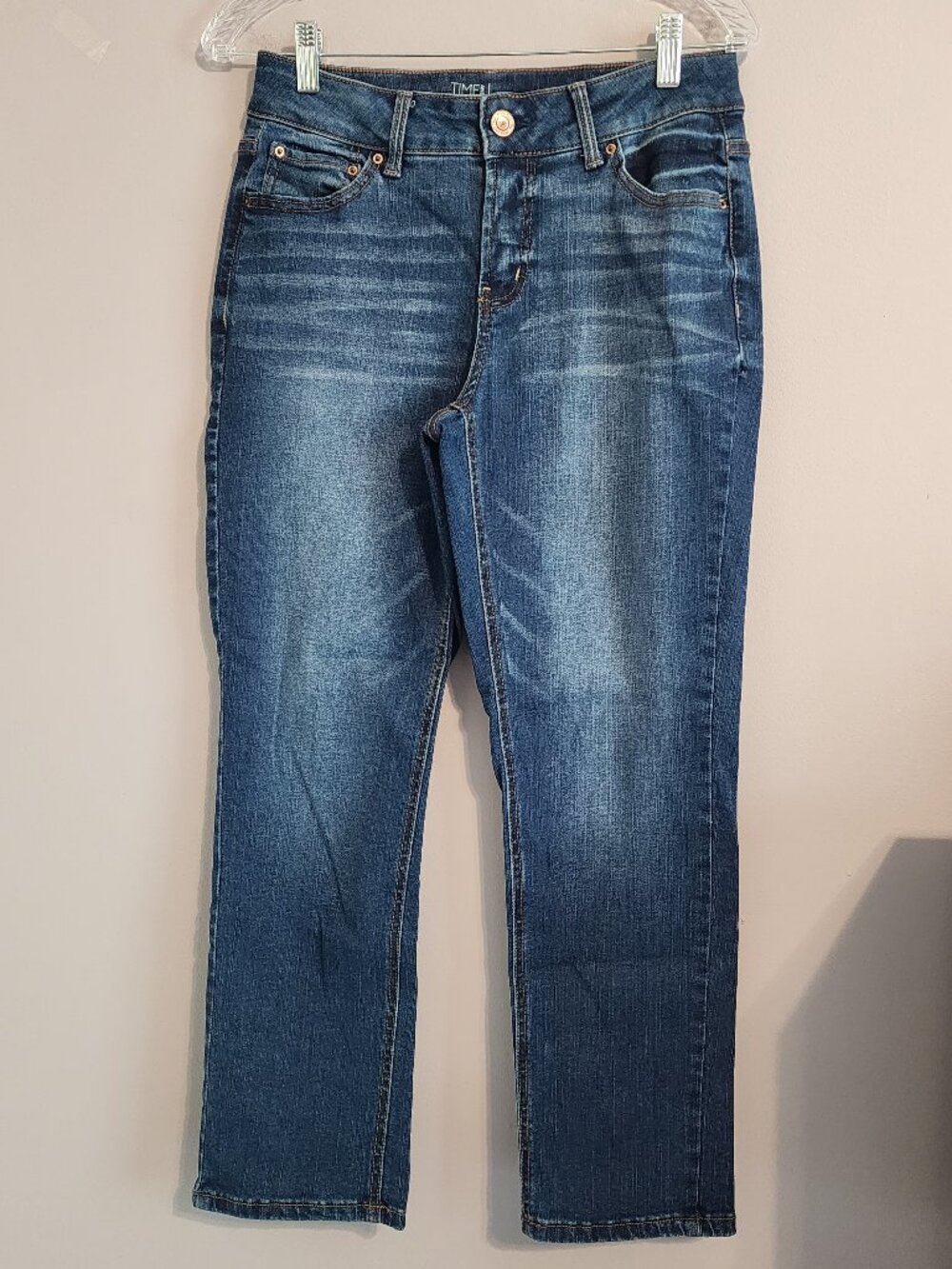 2/$25 Time and Tru Mid Rise Straight Leg Jeans Size 10 Petite